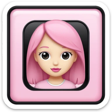 pink girly framed photos of something girly sticker