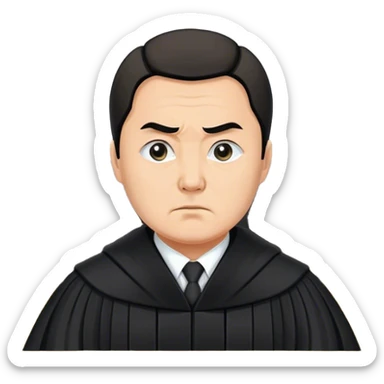 portrait of kazakhstan judge photorealistic sticker