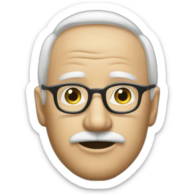 adolph munger's short moustache sticker