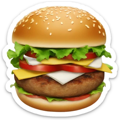 vegan burger sticker