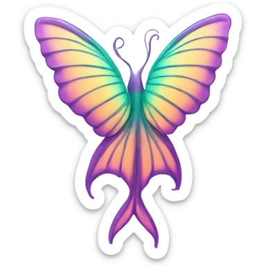 Mermaid tail. Only the fluke part. Looks like a butterfly wing design for the coloring sticker