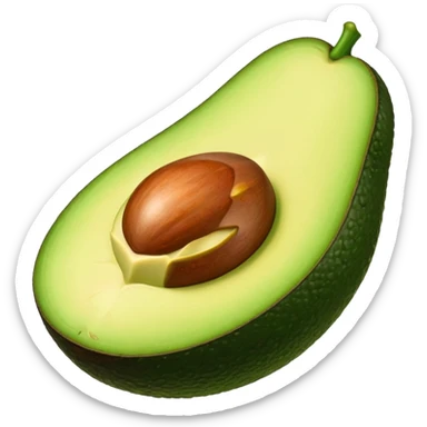 Avocado with tasty lips sticker