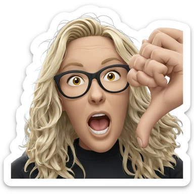 blonde girl in car interior sticker