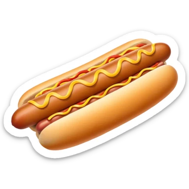 hot dog, simple and recognizable sticker