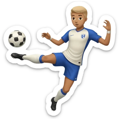 soccer player kicking a ball sticker