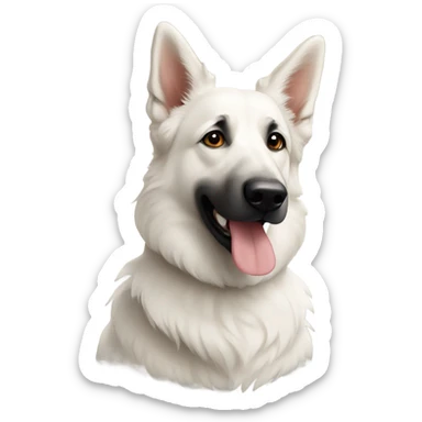 German and white shepherds sticker