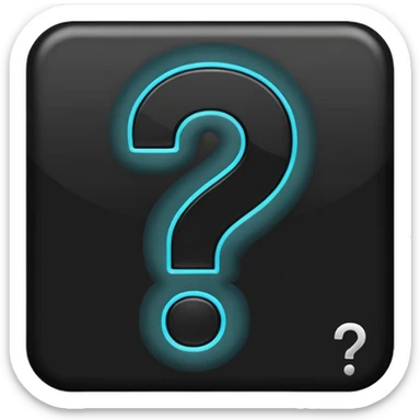 Squared question mark sticker