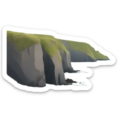 Cliff and ocean side in Scotland   sticker