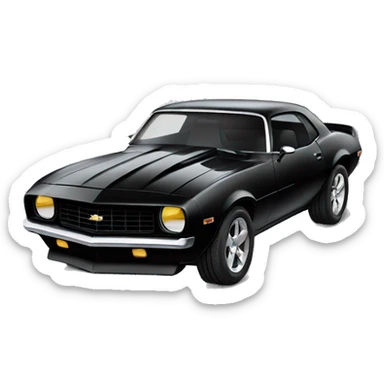 chevy camero in black sticker
