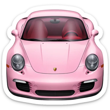 Light pink Porsche  sticker