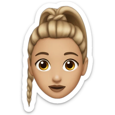 Ariana grande with a ponytail sticker