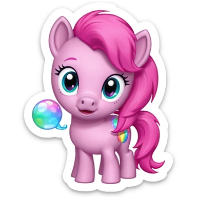 My little pony with gum sticker