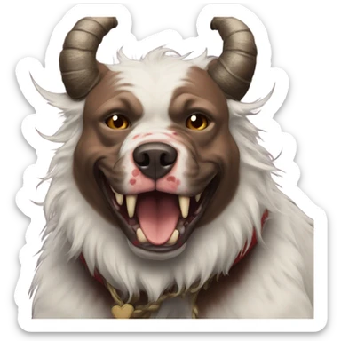 Krampus with a pitbull sticker