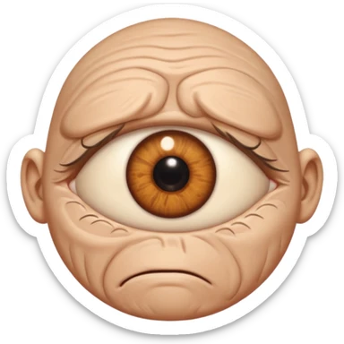 an ugly look in the corner of the eye  sticker