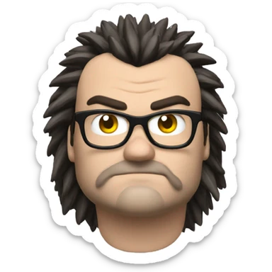 Jack Black combined with sonc the hedgehog sticker