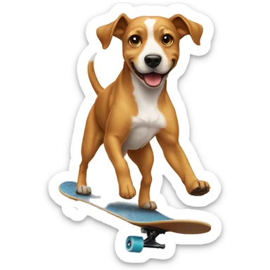 Dog riding a skateboard  sticker