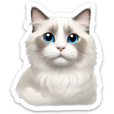 Ragdoll cat in heaven  sticker