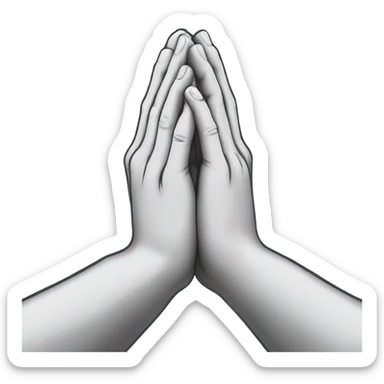 Praying hands sticker