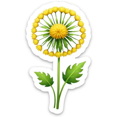 A dandelion with legs sticker
