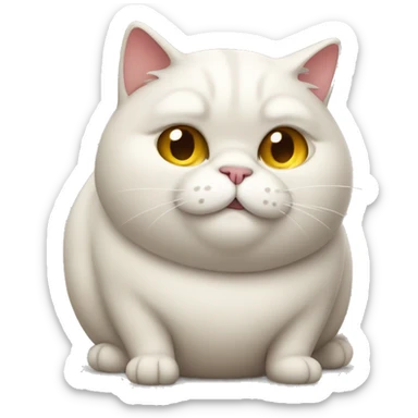 Fat drunk cat sticker
