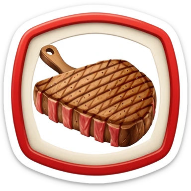 Retro Restaurant Sign steak sticker