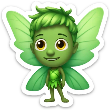 Male Green Fairy sticker