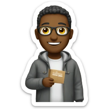 Happy shopper sticker