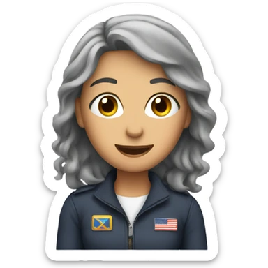 Julia in a plane sticker