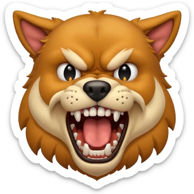 Dog fighting sticker