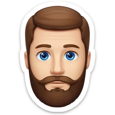 the man with a beard only on his chin sticker