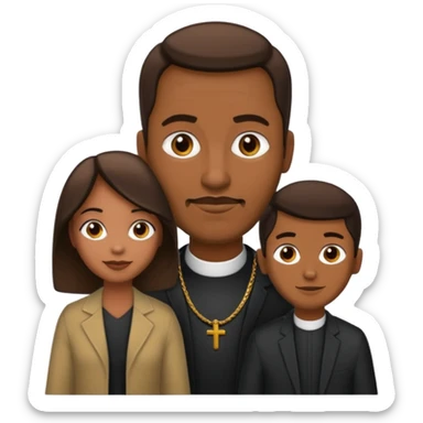 Um homem negro, uma mulher loira e um cachorro pastor alemão  sticker