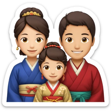 japan family sticker