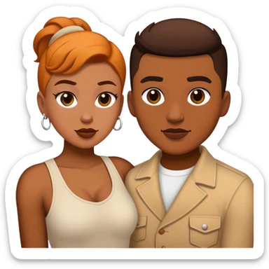 butch femme couple k sticker