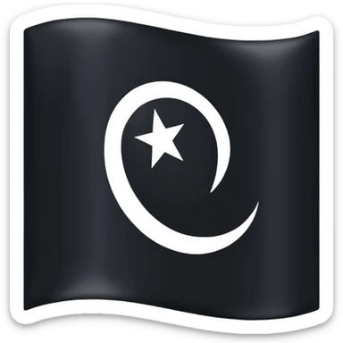 Black flag shahada in middle sticker