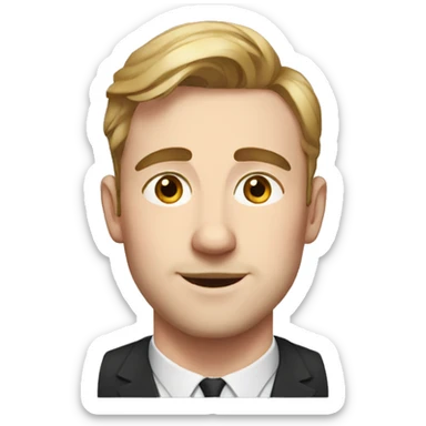 Portrait, British Male, mid 20s, named Charlie sticker