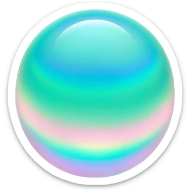 Cinematic Realistic Opal Emoji, Mystical and iridescent, with shifting colors of blue, green, and pink that dance across the smooth, milky surface. The gem’s unique play of light creates a mesmerizing, fluid effect, while a soft, glowing halo surrounds the stone. Soft glowing outline, capturing the essence of magic and mystery in a radiant opal. sticker