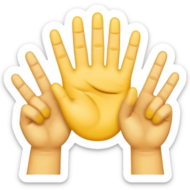 😊this emoji with two middle fingers on each side sticker
