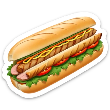 traditional banh mi with char grilled pork sticker