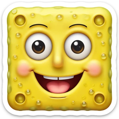 Spongebob ios 18 iphone style sticker