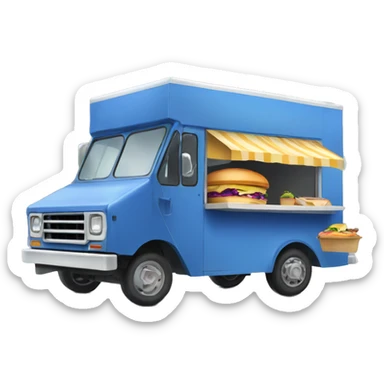 Food truck selling blueberries sandwiches  sticker