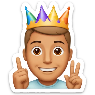 Man saying happy birthday  sticker