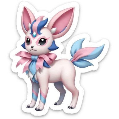 Pastel Absol-Sylveon-fusion (full body) sticker