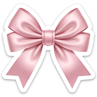 light pink ribbon bow sticker