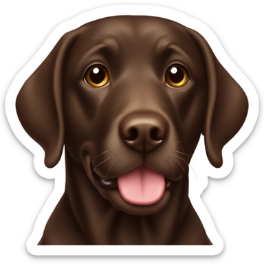Chocolate Labrador retriever  sticker