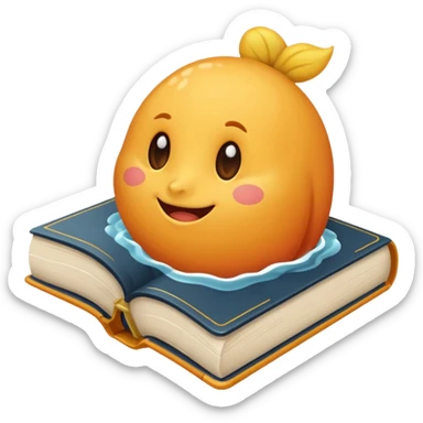 Livro cor salmão sticker