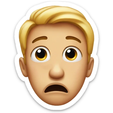 Stunned emoji with eye twitching  sticker