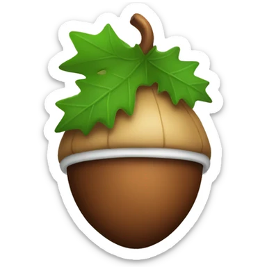 Christmas acorn sticker