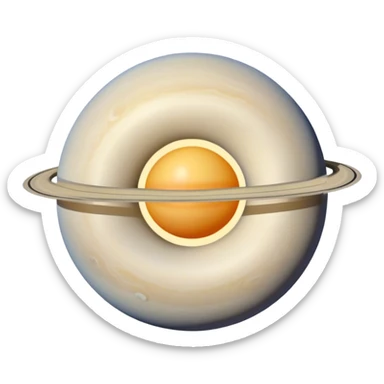 A celestial body that looks like a human butt and has a Saturn ring around it  sticker