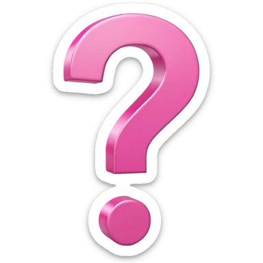 pink question  sticker