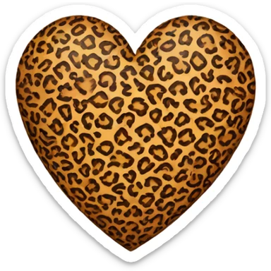 Panterprint heart sticker
